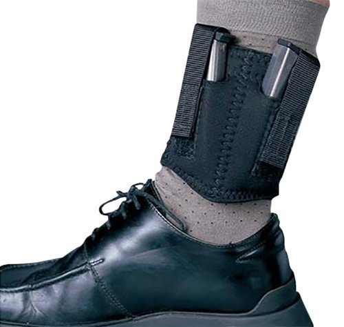 DeSantis Gunhide N81BJZZZ0 Ankle Double Mag Pouch Double Black Neoprene Ankle Compatible w/ 9mm Compatible w/ 40 Ambidextrous Hand