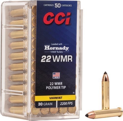 CCI V-MAX .22 WMR 30-grain Polymer Tip V-Max ammunition