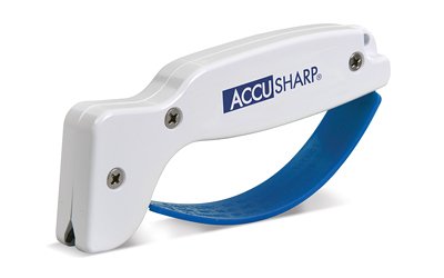 AccuSharp Knife Sharpener with diamond-honed tungsten carbide blades