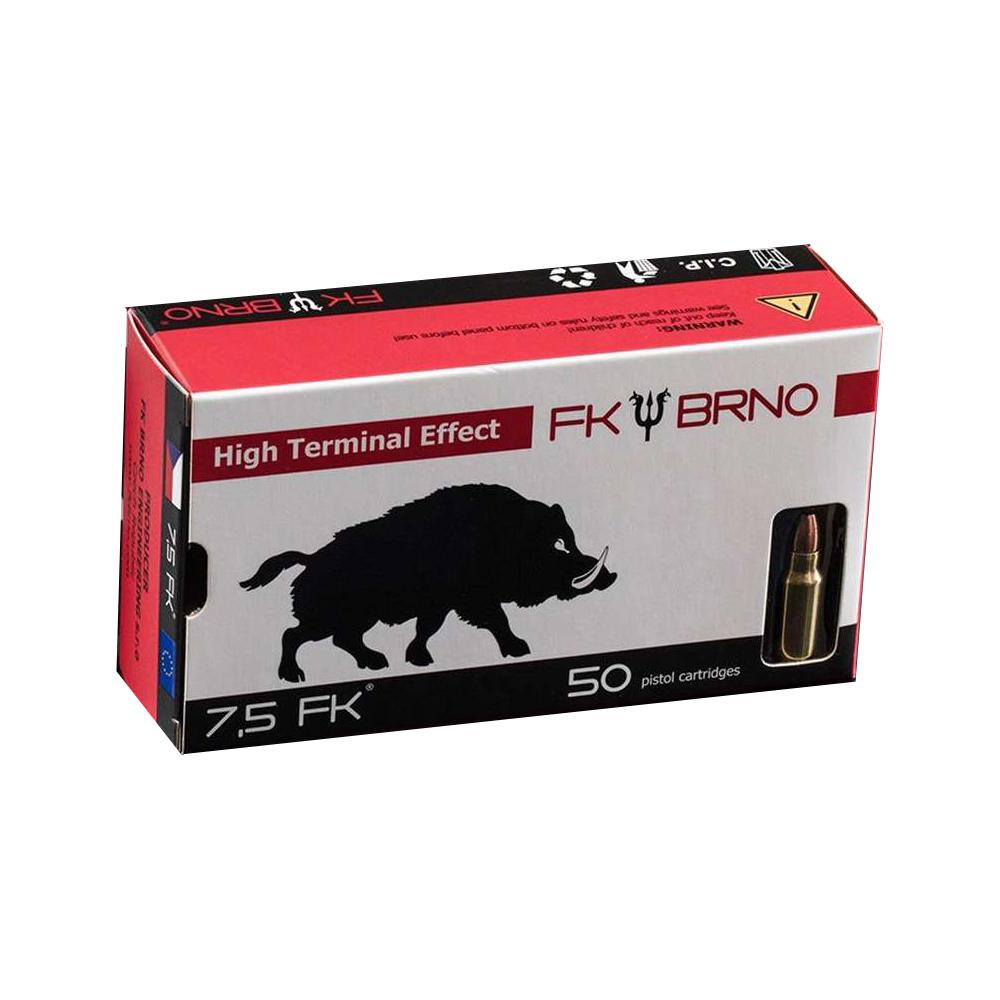 FK Brno US F5 7.5 FK 95-grain copper nose-discarding hollow point ammunition