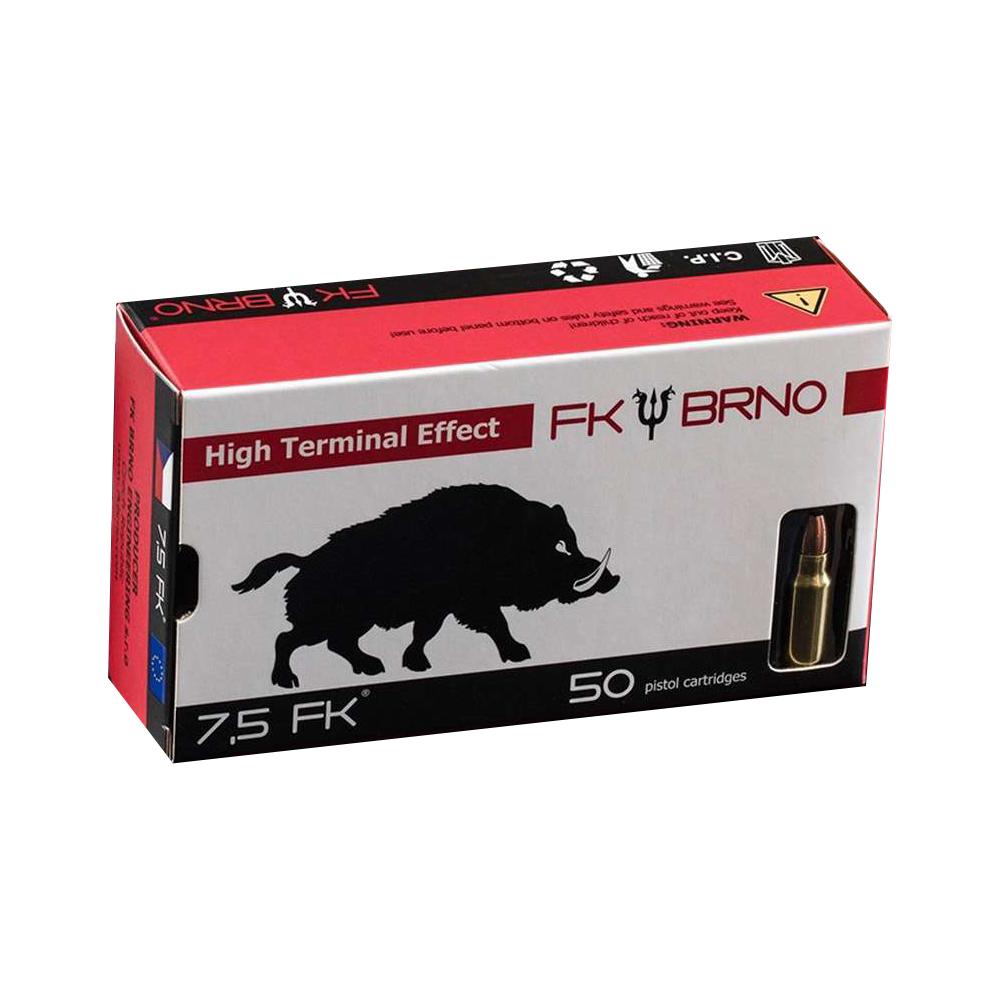 FK Brno US F9 7.5 FK flat nose ammunition 50-round box