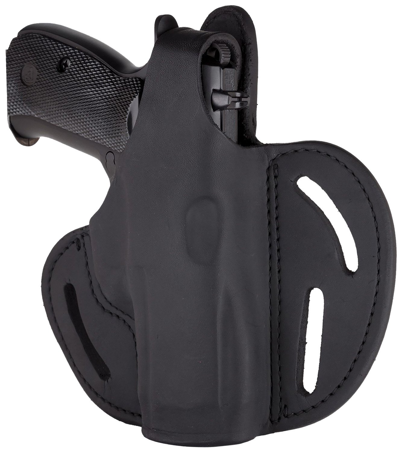 1791 Gunleather BHX3SBLR BHX OWB Size 03 Stealth Black Leather Belt Slide Compatible w/Glock/S&W M&P Shield Right Hand