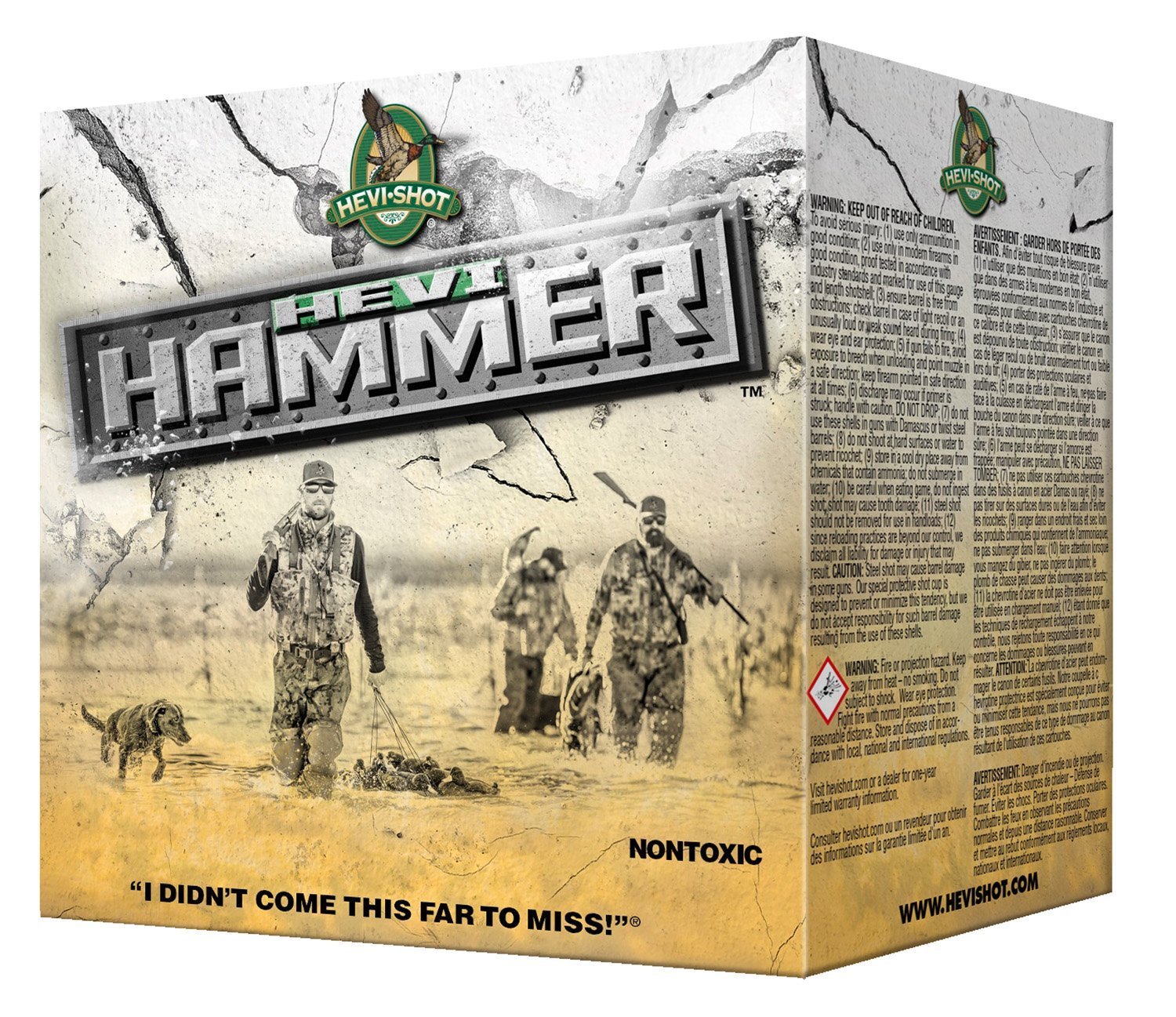 HEVI-Shot HS28388 HEVI-Hammer  12Gauge 3.50" 1 1/2oz Steel/Bismuth BBShot 25 Per Box/10 Case