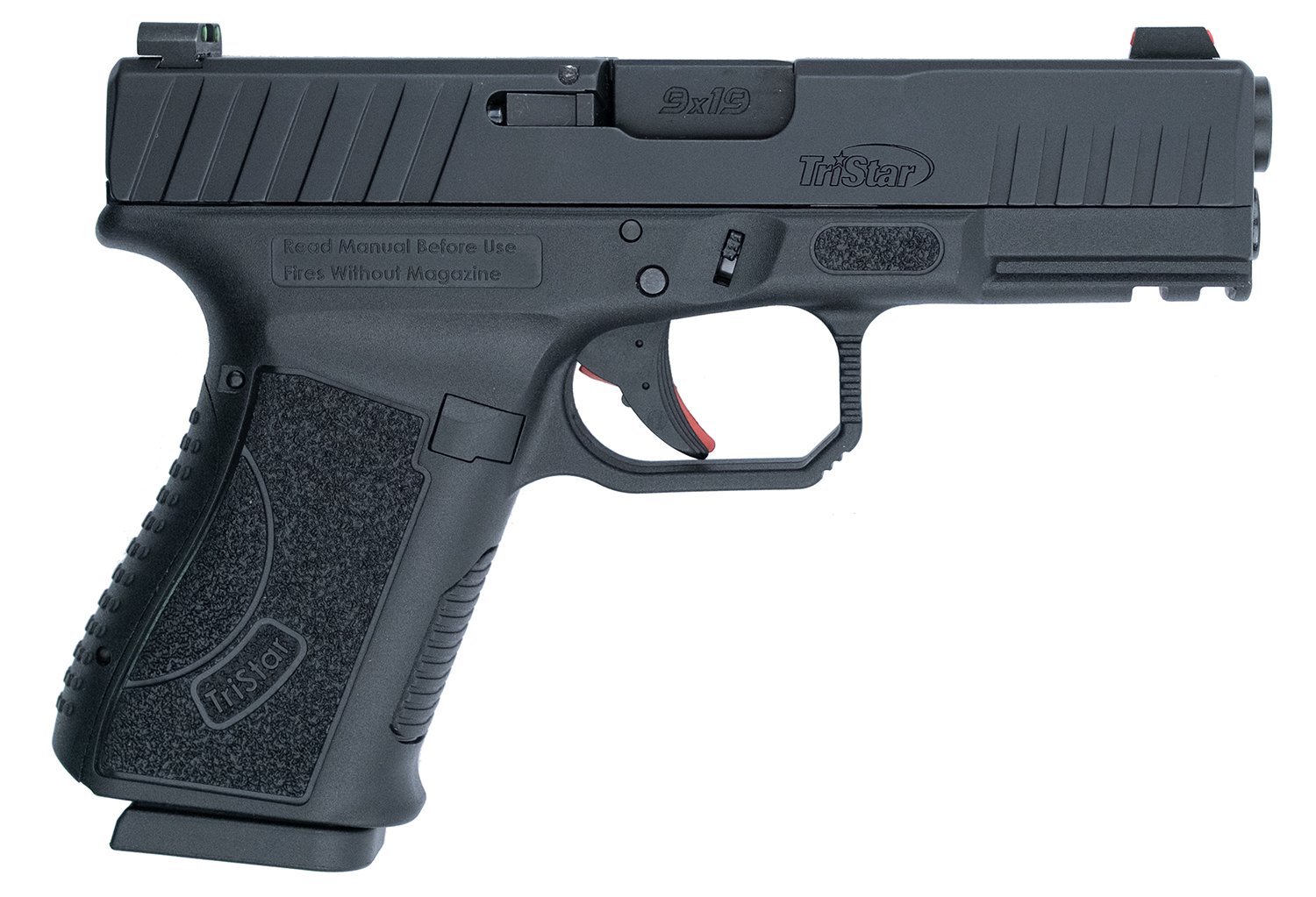 TriStar 85760 Apoc  9mm Luger 15+1 4.02" Black Steel Barrel, Black Cerakote Serrated Steel Slide & Polymer Frame w/Accessory Rail, Textured Grip