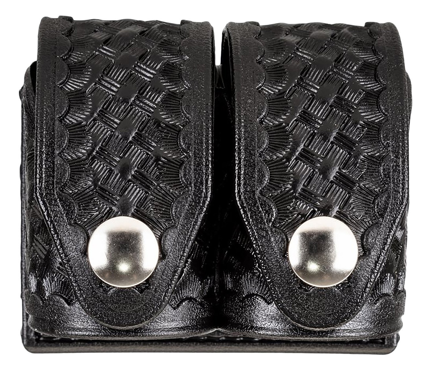 HKS 203BMBN SpeedLoader Case  Double Medium Black Hytrel Belt Loop Belts 2.25" Wide