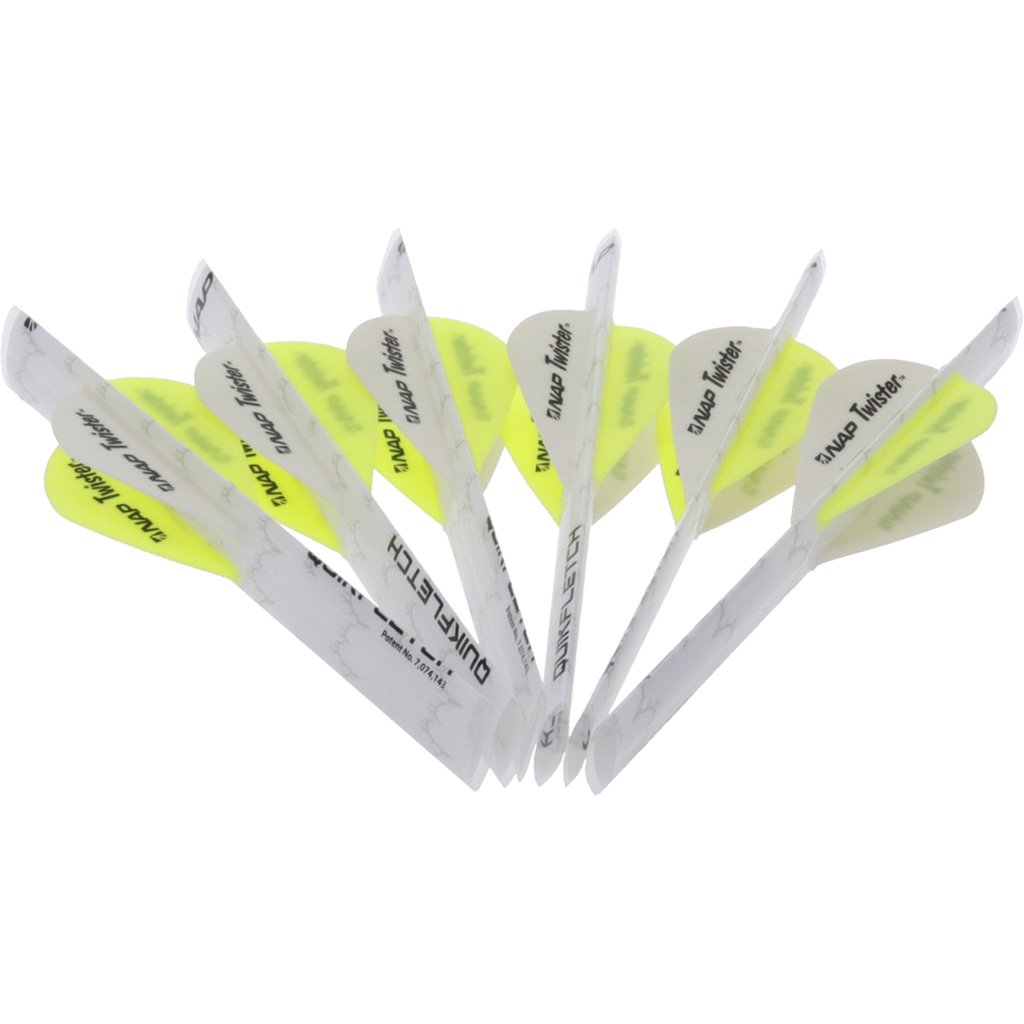 NAP Quikfletch Twister Fletch Rap White and Yellow 2 in. - Image 2