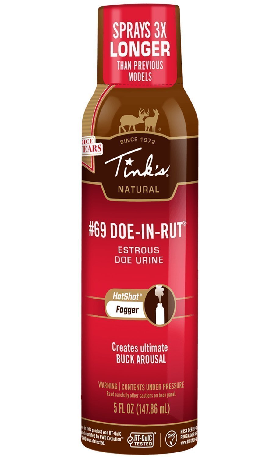 Tinks W5500 #69 Doe-In-Rut Estrous Fogger Deer Attractant Doe In Estrus Scent 5 oz Aerosol