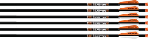 EASTON XBOW BOLT 9MM CARBON - 20" W/3" VANES HALF MOON 6-PK