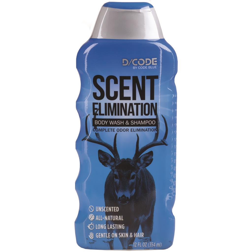 Code Blue D-Code Odor Eliminator Body Wash/Shampoo 12 oz.