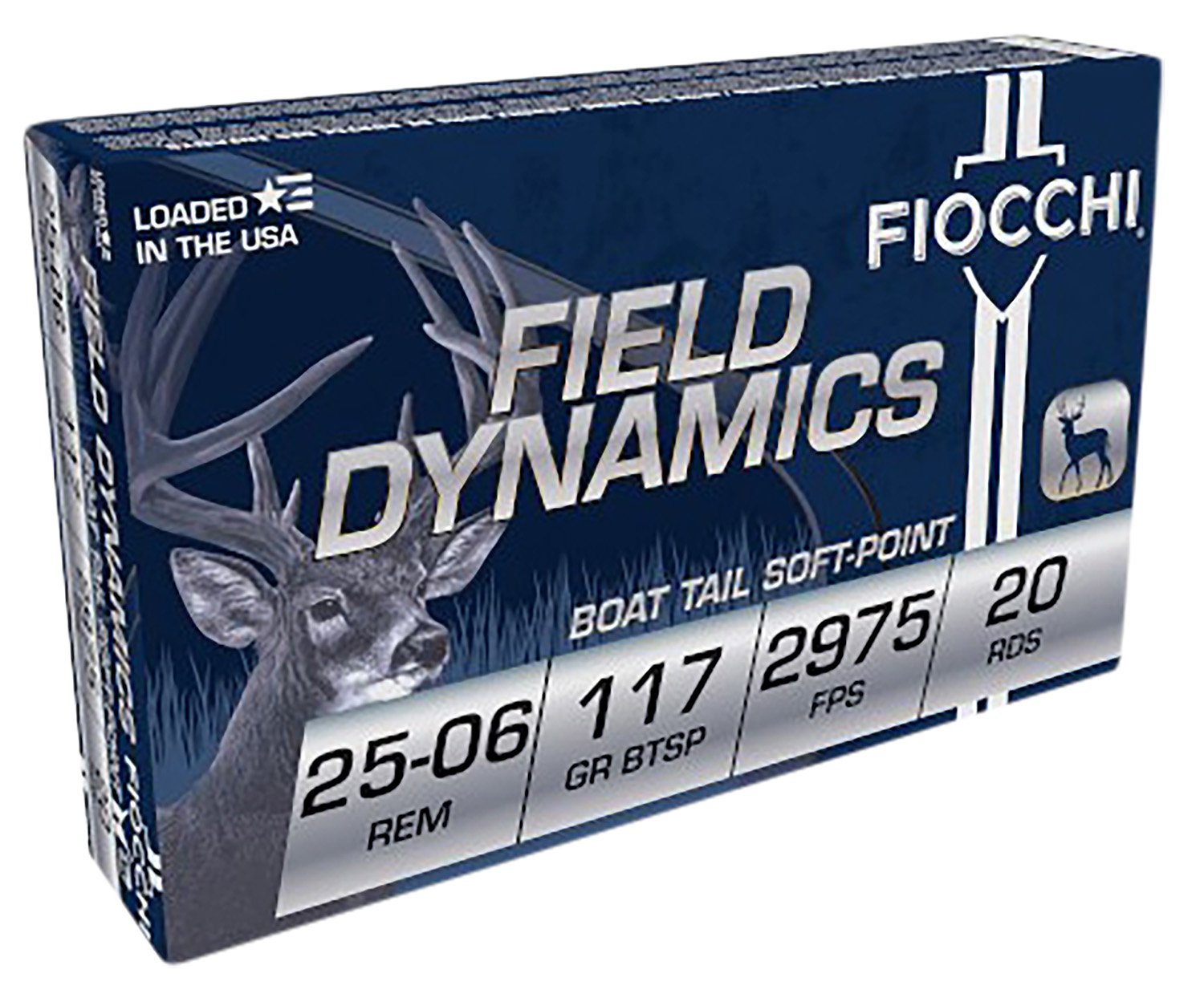 Fiocchi 2506B Field Dynamics 25-06Rem 117gr Pointed Soft Point 20 Per Box/10 Case