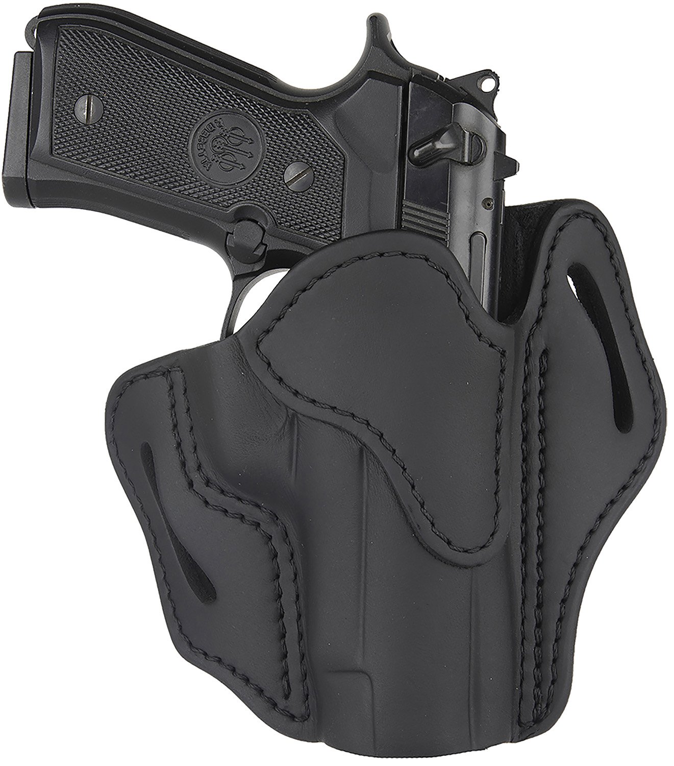 1791 Gunleather ORBH23SBLR BH2.3 Optic Ready OWB Size 2.3 Stealth Black Leather Belt Slide Compatible w/Glock 17/S&W M&P Shield Right Hand