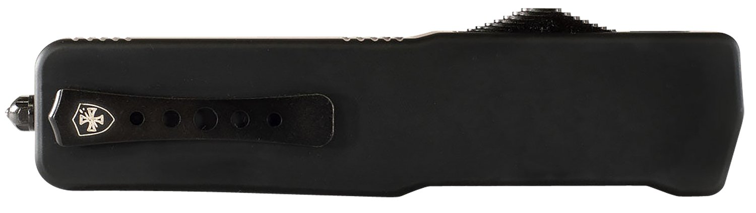Templar Knife MABR321 Premium LW  Slim 3.16" OTF Drop Point Plain Black Oxide Stonewashed D2 Steel Blade, 4.93" Black Aluminum Handle