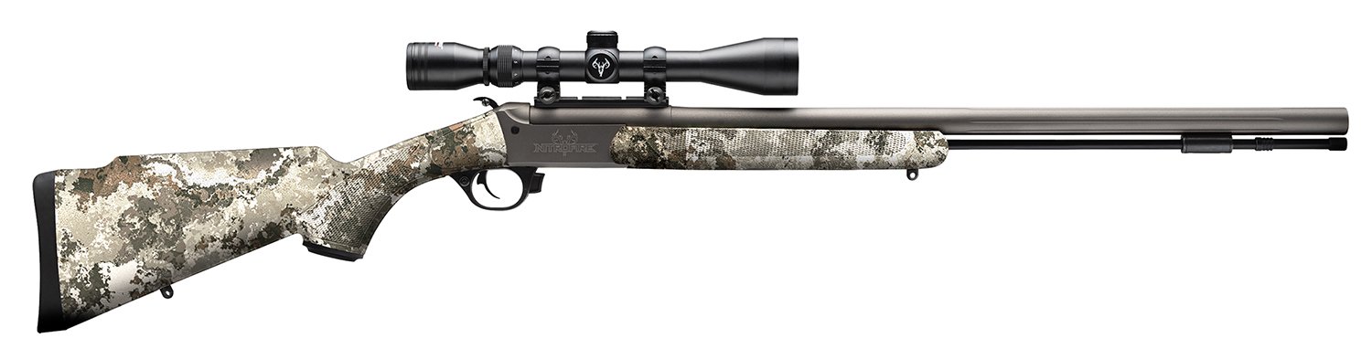 Traditions CR5-843304434 NitroFire VAPR w/Scope 50 Cal 209 Primer 26" Sniper Gray Cerakote Fluted & Tapered Barrel, Drilled & Tapped Receiver, Veil Alpine Fixed Synthetic Stock, 3-9x40mm Duplex