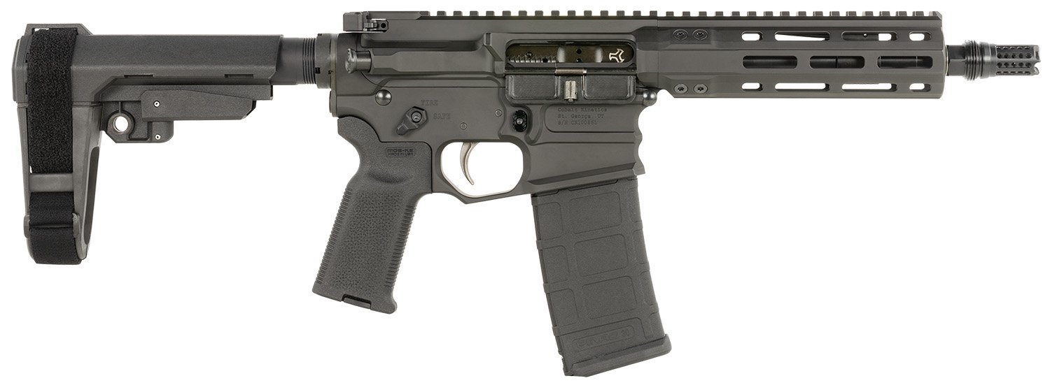 Cobalt Kinetics CKPROLITE30075BLK Pro Lite  300 Blackout 30+1 7.50" Black Melonite Barrel, Black Aluminum Receiver w/Picatinny Rail, Black Polymer SB Tactical SBA3 Brace, Black Polymer Grip