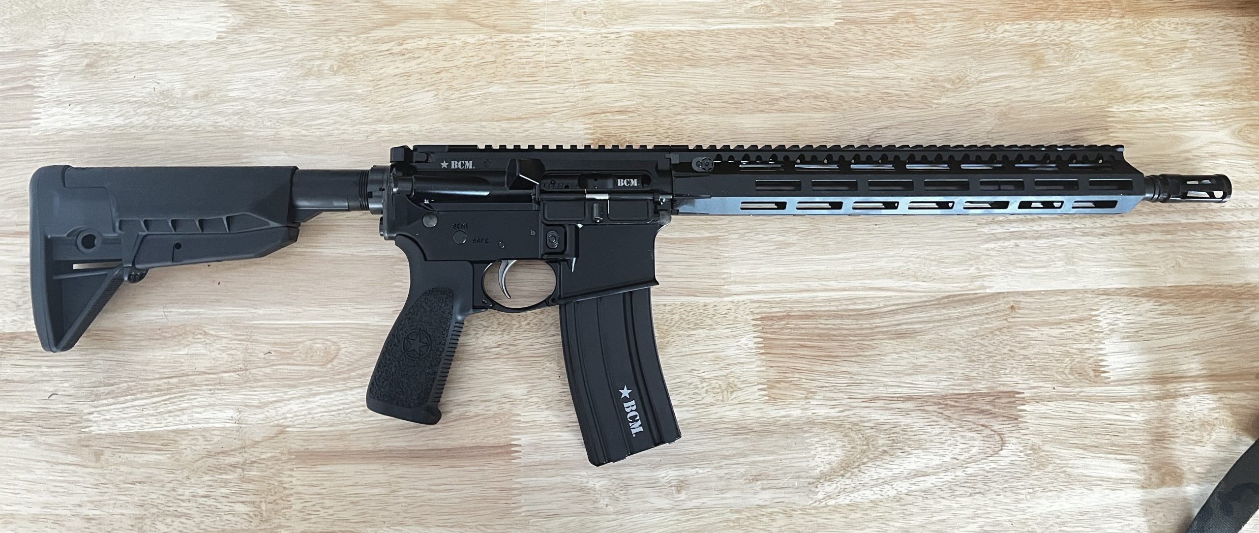 BCM RECCE-14 KMR-A rifle angled view