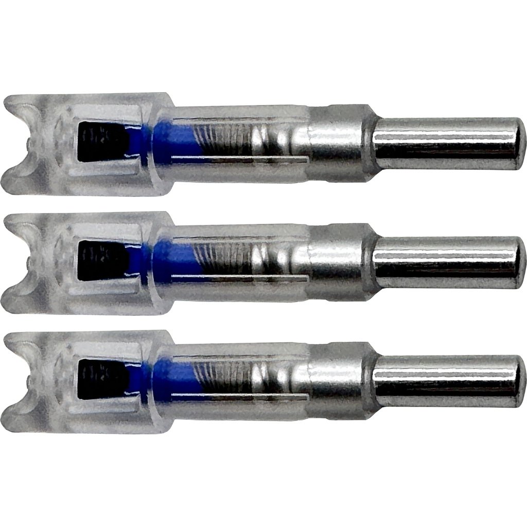 Flex Fletch LIT Lighted Crossbow Nocks .300 Blue 3 pk.