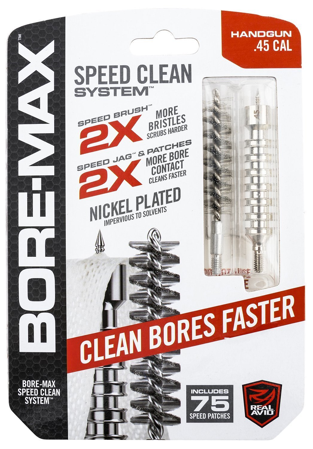 Real Avid AVBMSET45 Bore-Max Speed Clean Upgrade Set 45 Cal Pistol