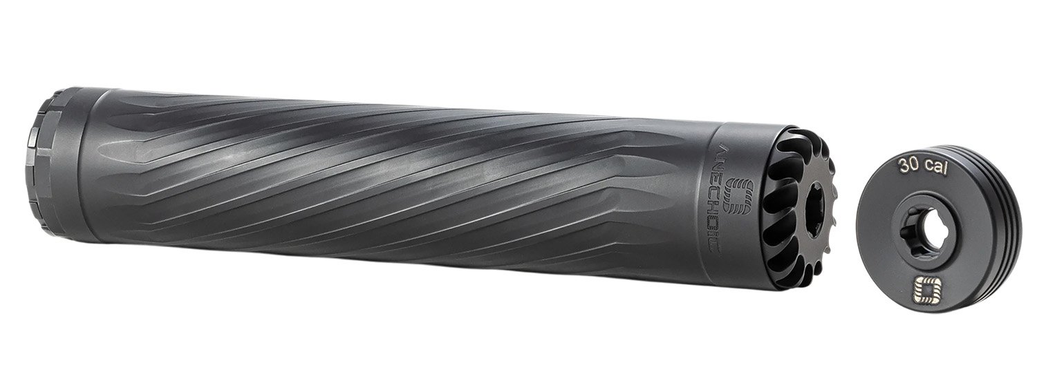 Anechoic X30LB Anechox 30L 30Cal/7.62mm/300Mag Black Stainless Steel/Titanium 1 3/8"x24 w/ 5/8"x24 DTA