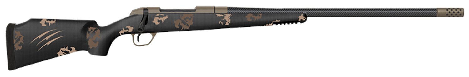 Fierce Firearms FCRG7MMBC20BS Carbon Rage  7mm BC 3+1 20" Black Cerakote Carbon Fiber Barrel, Black Cerakote Drilled & Tapped Stainless Steel Receiver, Carbon Fiber Stock