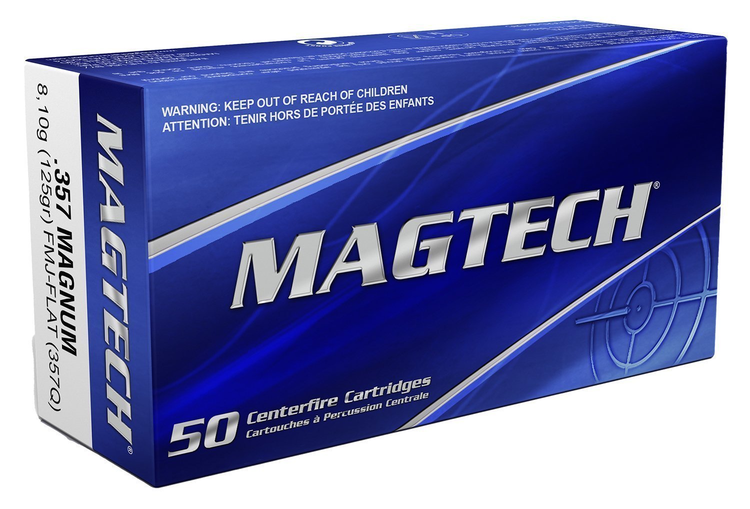 Magtech 357Q Range/Training  357Mag 125gr Full Metal Jacket Flat Point 50 Per Box/20 Case