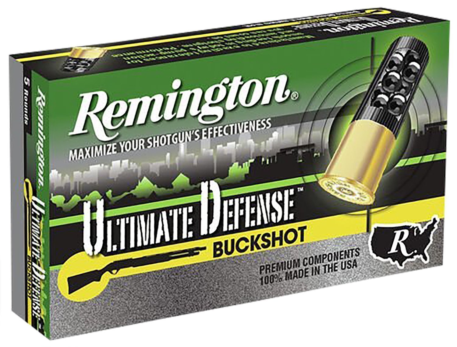 Remington Ammunition 20633 Ultimate Defense Buckshot 12Gauge 3" 00Buck Shot 5 Per Box/20 Case