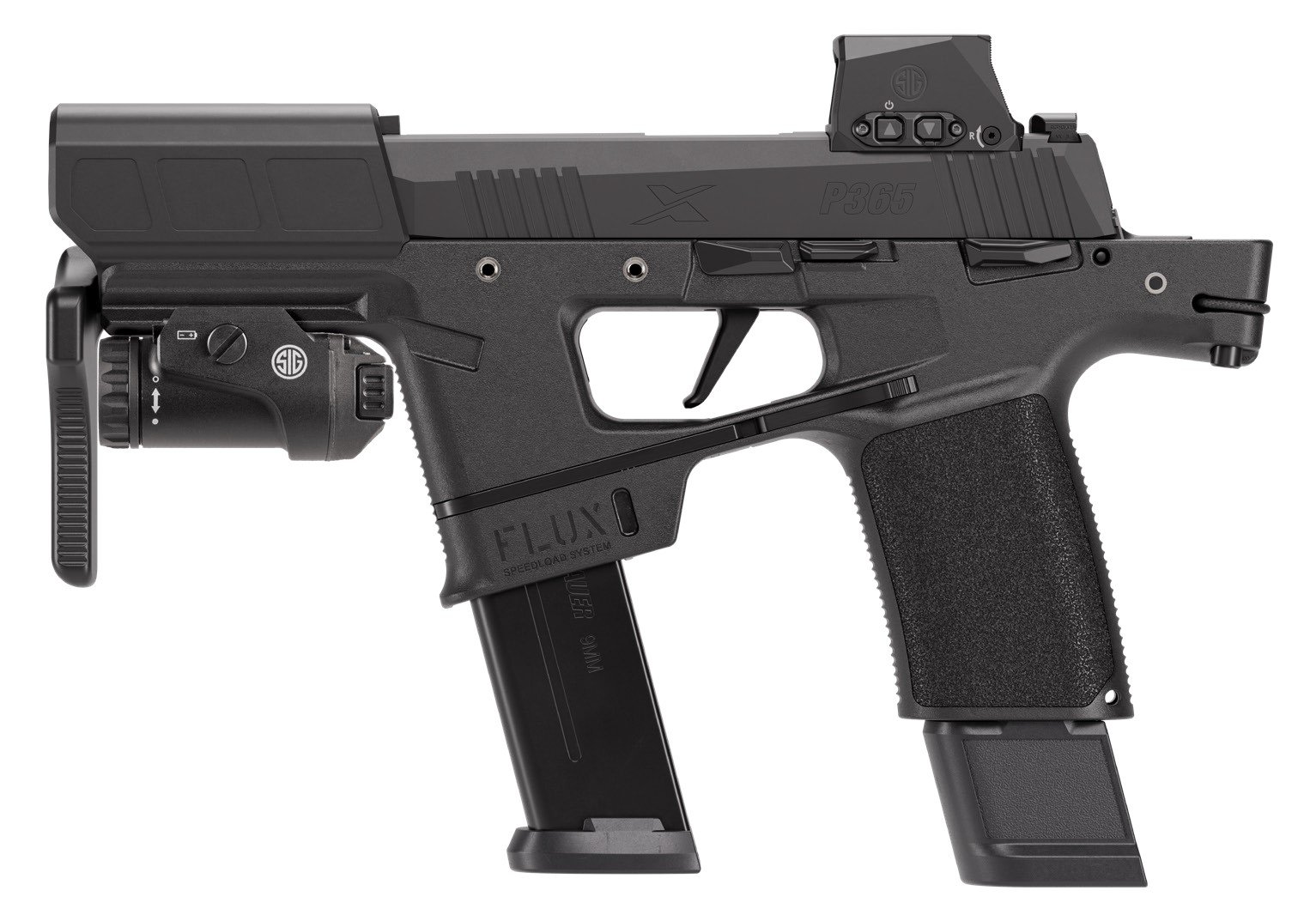 SIG SAUER P365 FLUX 9MM BLK 21+1 TAC KIT