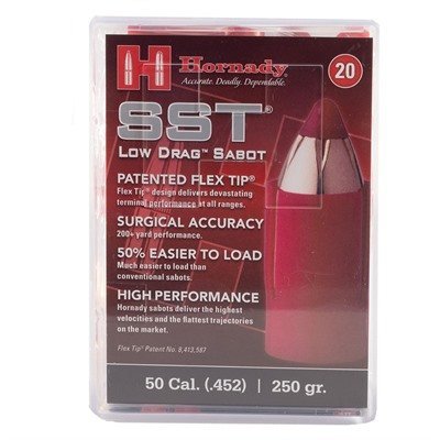 50 CAL SABOT/45 CAL 250GR LOW DRAG SST 20/BOX