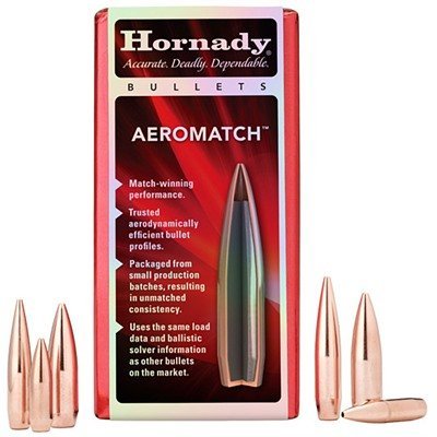AEROMATCH 22 CALIBER (0.224'') 77GR HOLLOW POINT BT 100/BOX