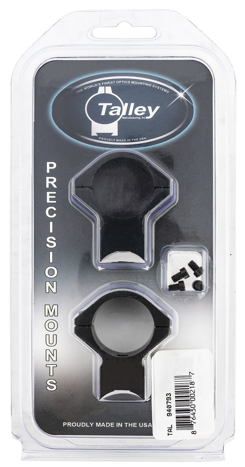 Talley 940793 Scope Mount/Ring Combo  Black Anodized Aluminum 1" Tube Savage 93R/B.Mag/Mark II Medium Rings 0 MOA