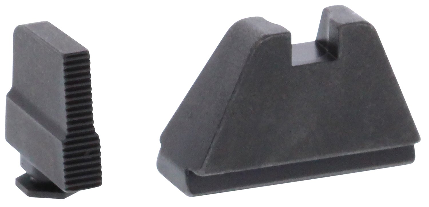 AmeriGlo GL507 Optic Compatible Sight Set for Glock  5XL Tall Serrated Front Sight-Black Rear Sight