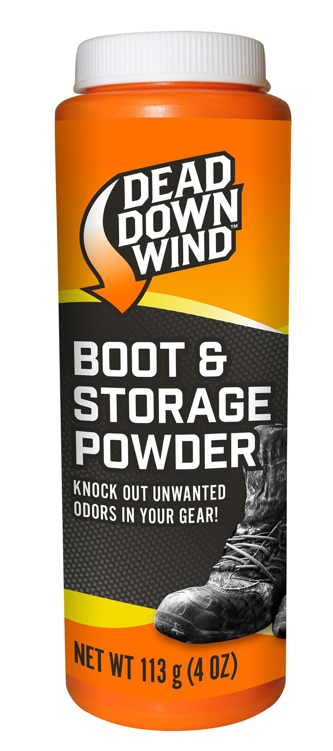 Dead Down Wind 1215N Boot Powder  Odor Eliminator Unscented Scent Cornstarch/Talc 4 oz
