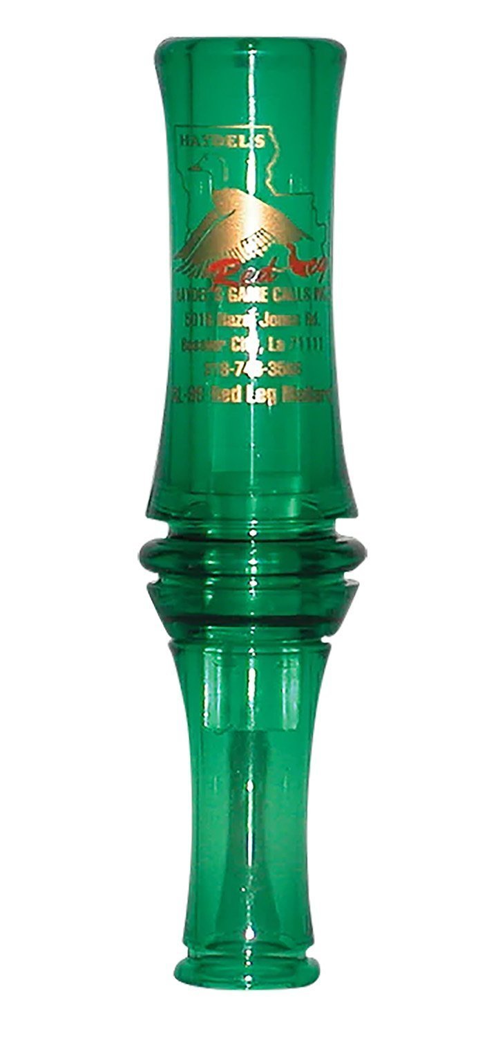 Haydel's Game Calls RL99 "Redleg" Mallard  Open Call Double Reed Mallard Sounds Attracts Ducks Green Plastic