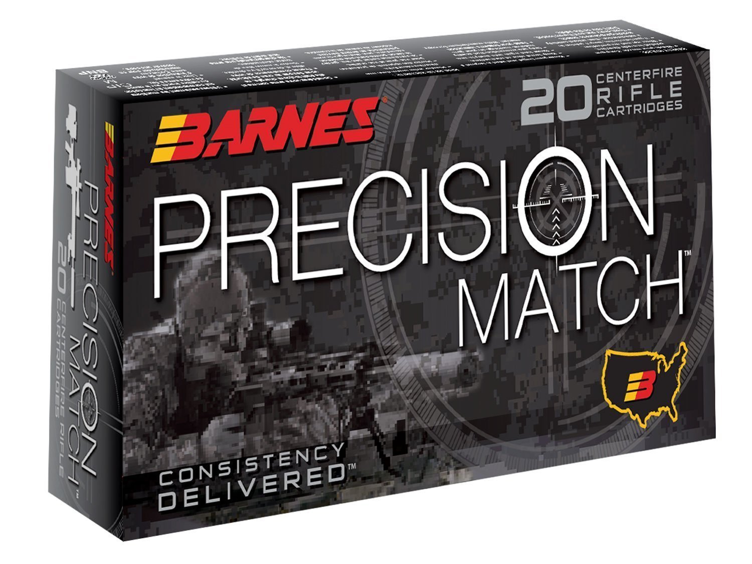 Barnes Bullets 30818 Precision Match 308Win 175gr Open Tip Match Boat Tail 20 Per Box/10 Case