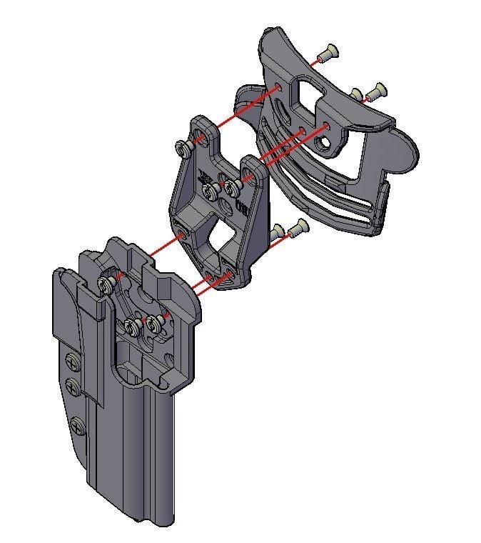 CompTac International for Guns w/ Light OWB Holster - Glock 17/22/31 Gen 1-4 TLR-1 TLR-2 - Image 3