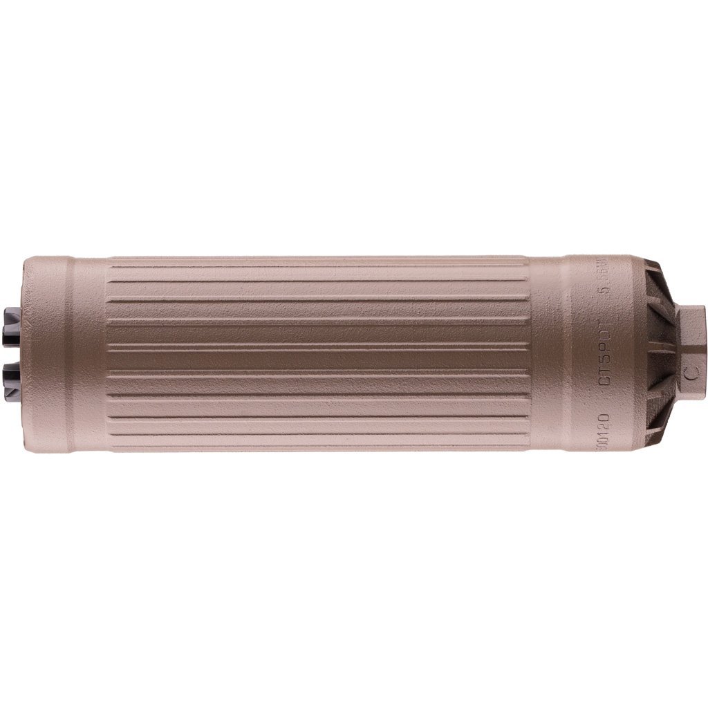 Dead Air Defense CT5P Patrol Suppressor 6mm/5.56 with 1/2 X 28 Direct Thread FDE