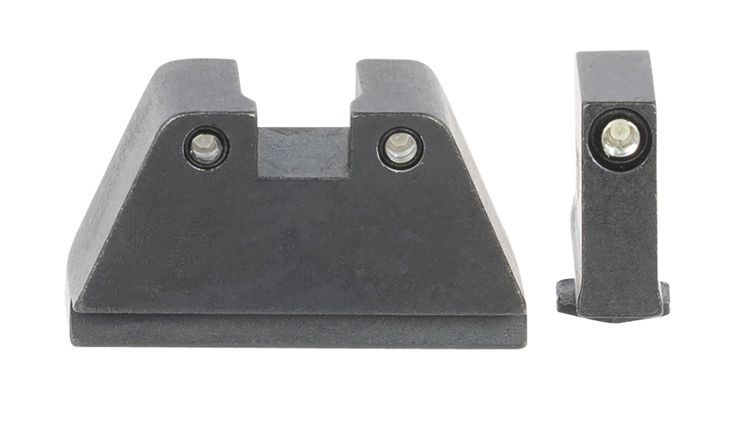 AmeriGlo GL814 Optic Compatible Sight Set for Glock  2XL Tall Green Tritium Black Outline Front Sight-Green Tritium Black Outline Rear Sight