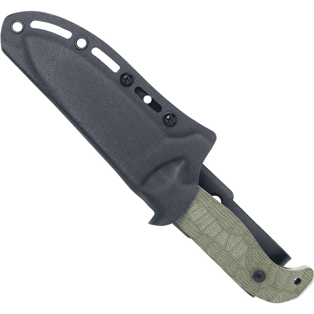 CobraTec PSK Knife Black Dark Stonewash Fixed Blade OD Green Satin Stonewash - Image 2