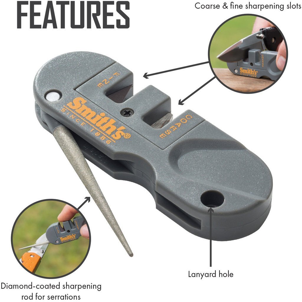 Smiths Pocket Pal Knife Sharpener Gray - Image 2