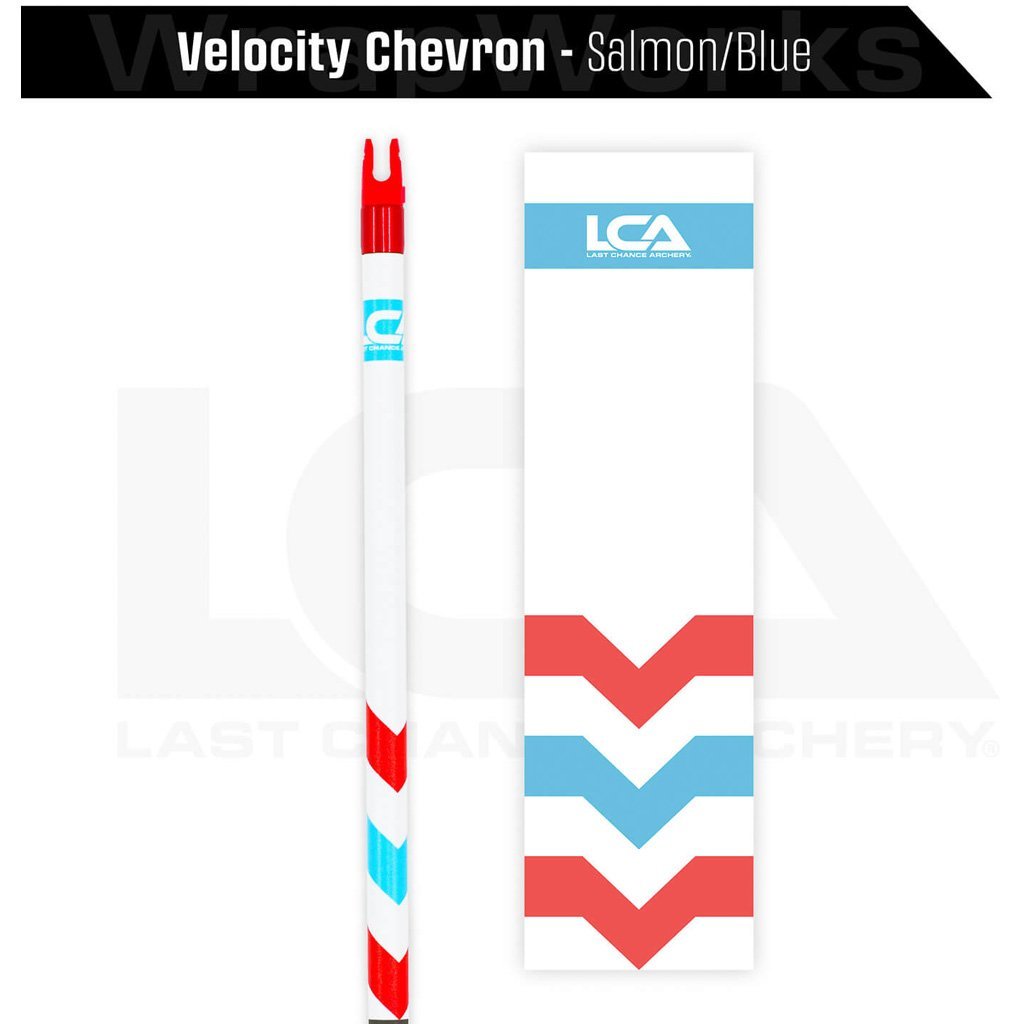 Last Chance WrapWorks Velocity Chevron Salmon/Blue Precision Flex L-Series - Image 2