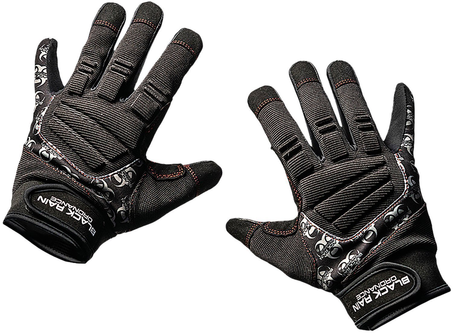 Black Rain Ordnance TACTGLOVEBLK/GRYL Tactical Gloves  Black/Gray Large Velcro
