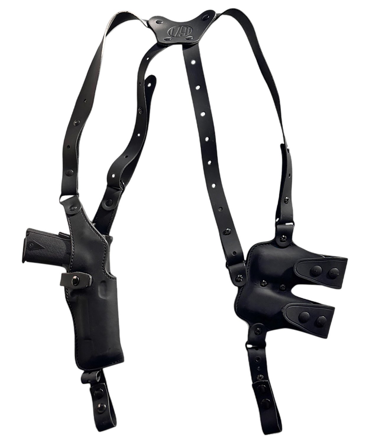 1791 Gunleather NSS2.4SBLVR  Optic Ready Shoulder Vertical Black Fits Sig P320 Right Hand