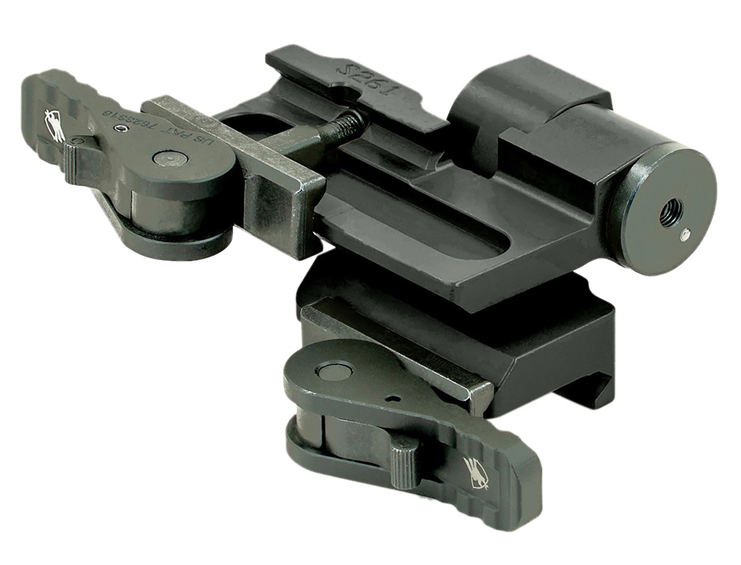 Nocpix AC55 ADM QR Flip To Side Picatinny Rail Black Anodized Aluminum, Fits Rico Micro/RL252V2/RH252V2