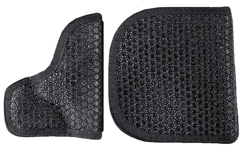 DeSantis Gunhide M44BJ02Z0 Super Fly Pocket Black Rubberized Fabric Pocket Fits S&W J Frame Ambidextrous