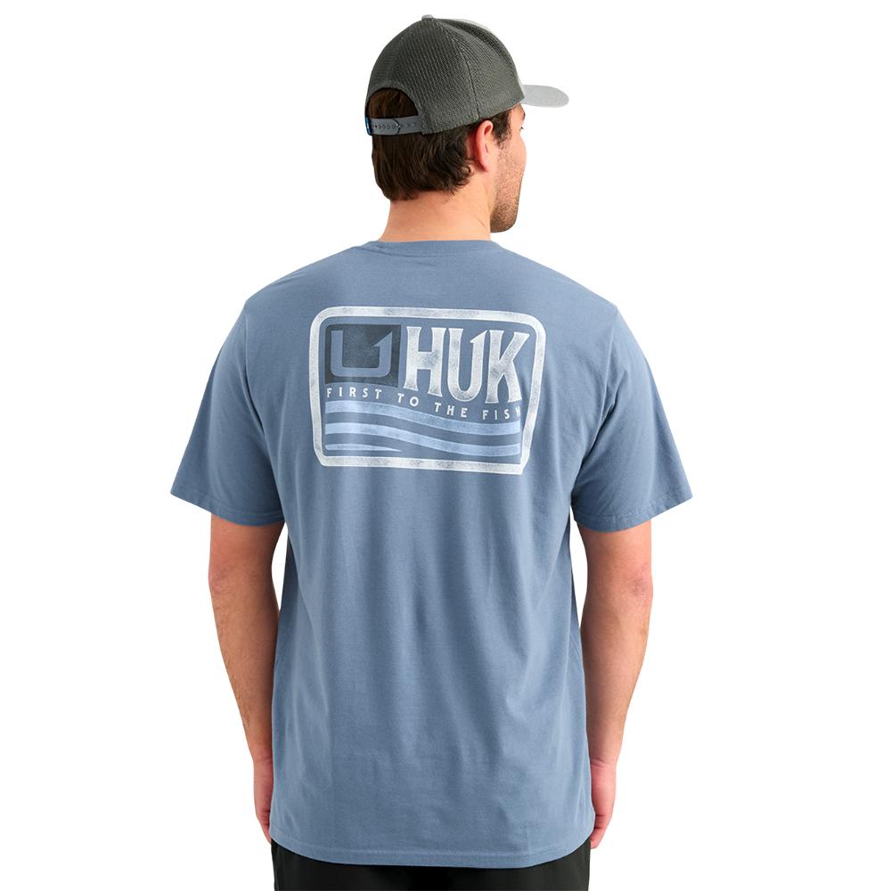 Huk Born Wave Short Sleeve Shirt Stormy Blue S