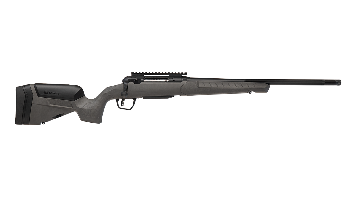 SAVAGE 110 TRAILBLAZER 400 LEGEND RIFLE 20" FLUTED/T.B. FDG, TROPHY STOCK, 4RD