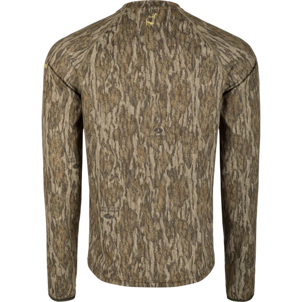 Drake Ol' Tom Mens Early Bird LS Performance Crew MO Bottomland Medium - Image 2