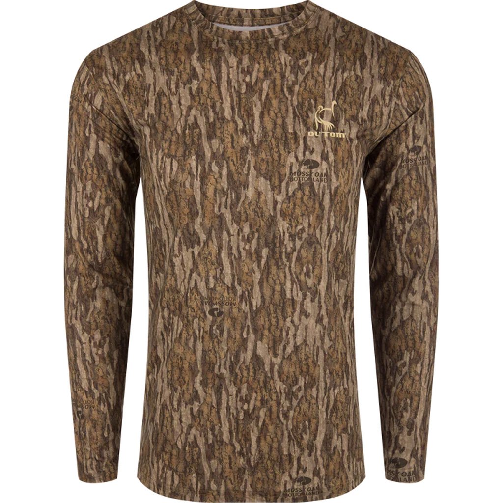 Drake Ol' Tom Performance Crew Camo Print LS MO Bottomland 2XLarge - Image 2