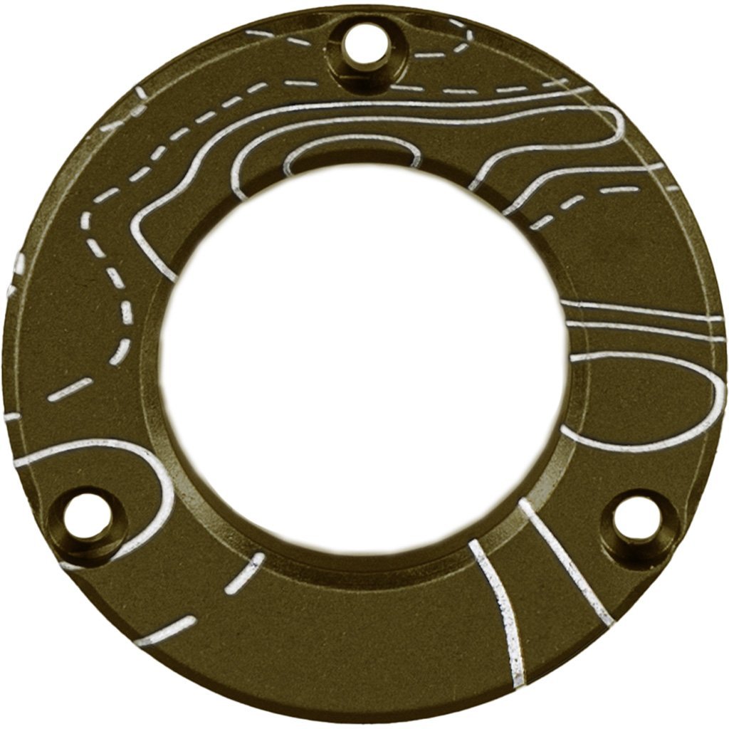 Axcel Driver Hubcap Tactical BH Green w/Engraving Topographical Map Pattern