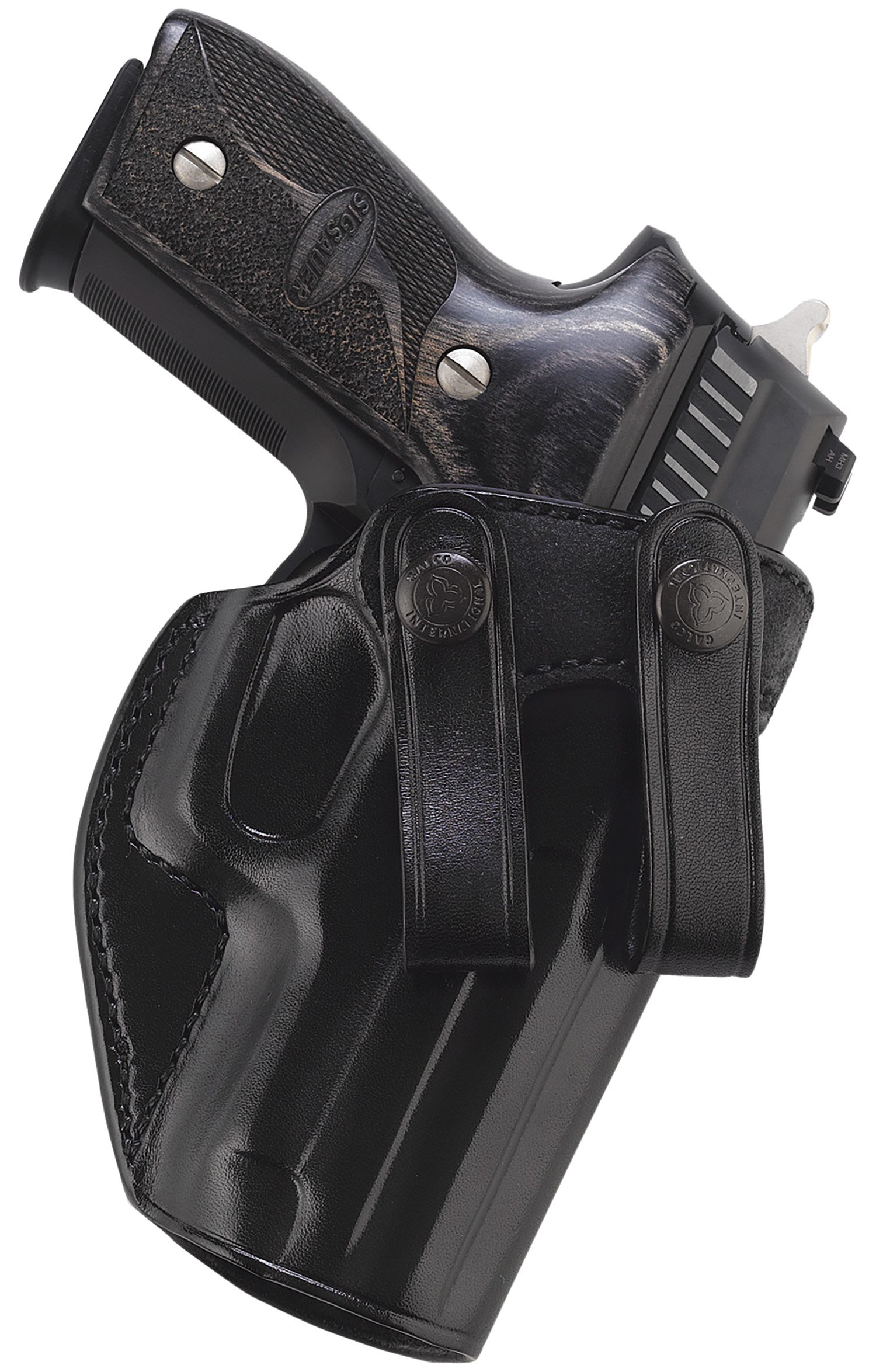 Galco SUM838B Summer Comfort IWB Black Leather Belt Loop Fits Glock 42/Sig P365 SAS/STD/.380 Right Hand