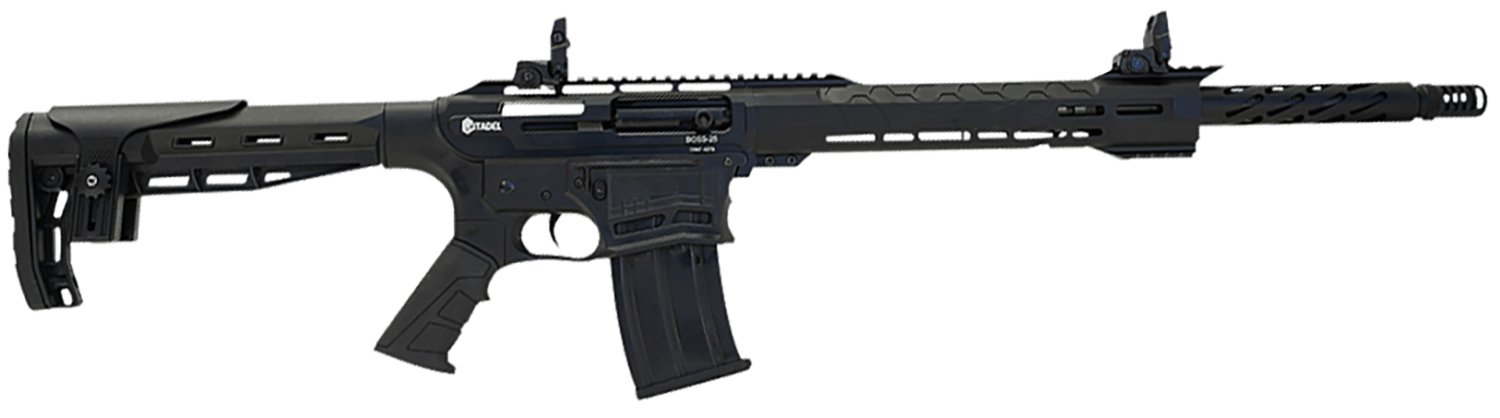 Citadel CBOSS2512CA Boss 25 *CA Compliant 12 Gauge Semi-Auto 3" 5+1 20" Matte Black Steel Barrel, Matte Black Picatinny Rail Receiver, Picatinny Rail Forend, Black Synthetic Stock, Black Polymer Grip